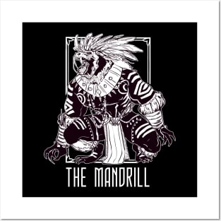 THE MANDRILL (BLACK BG) Posters and Art